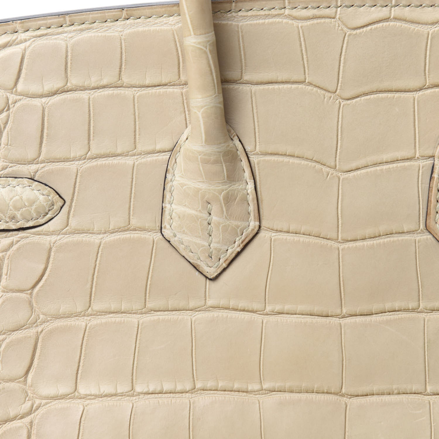 Hermes Matte Alligator Birkin 25 Trench 10 of 34