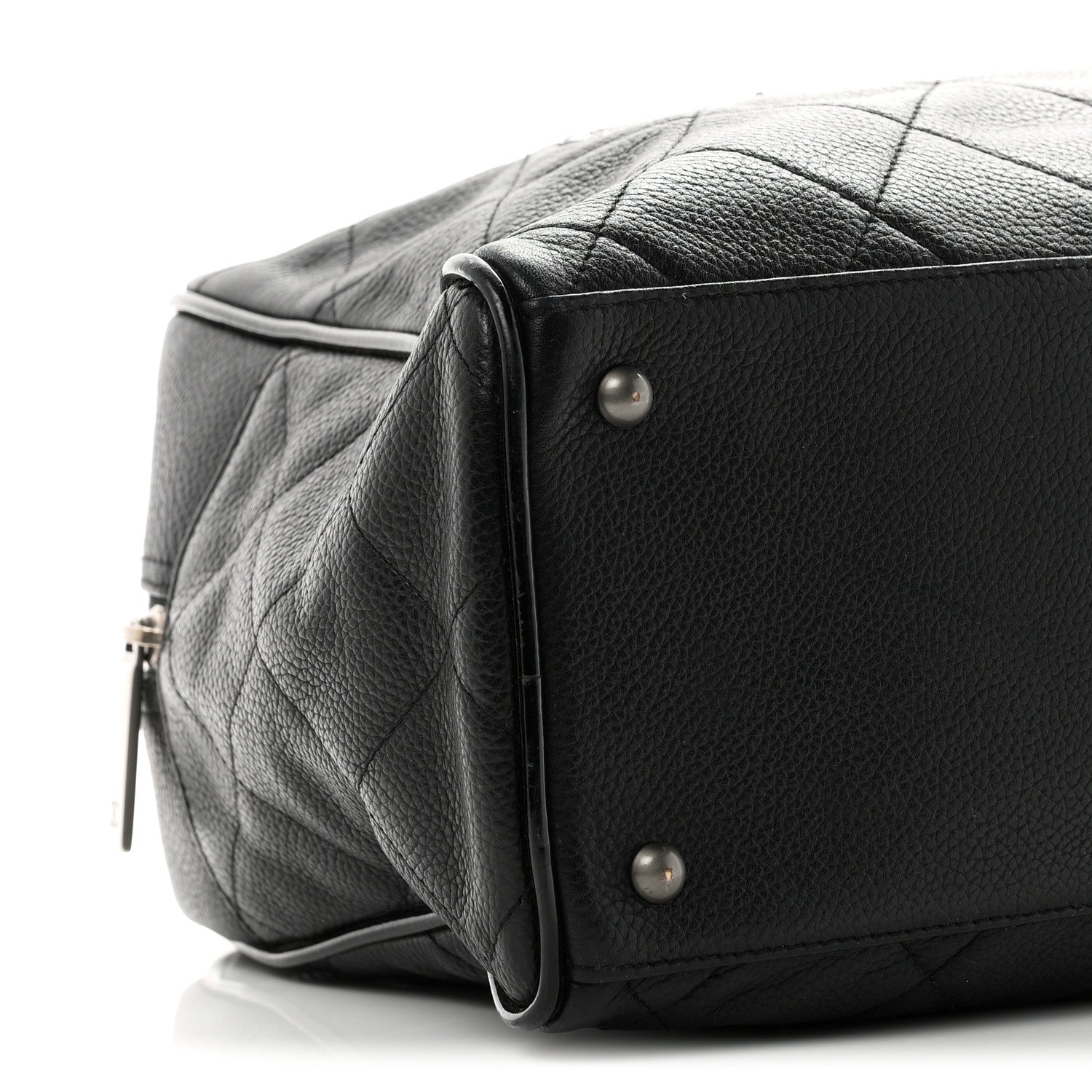 Chanel Caviar Patent Quilted Large Bowler Black 9 of 10