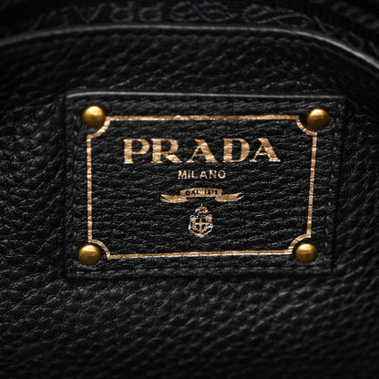 Prada Vitello Daino Tote Black 6 of 11