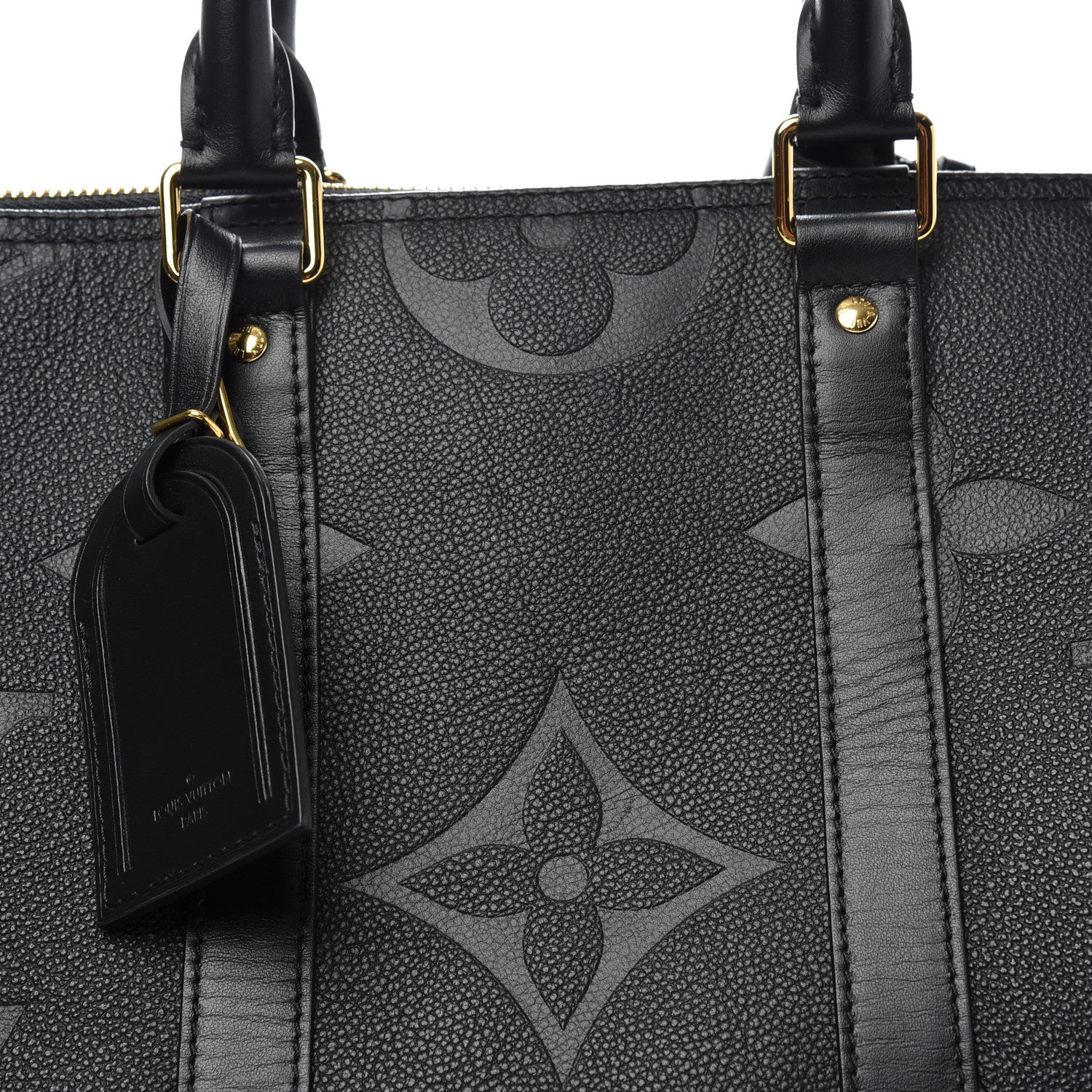 Louis Vuitton Empreinte Monogram Giant Keepall Bandouliere 45 Black 8 of 9