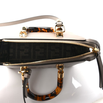 Fendi Vitello King Plexiglass Logo Embossed Mini By The Way Top Handle Boston Bag Tortora 5 of 9