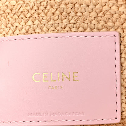 Celine Raffia Calfskin Triomphe Teen Panier Bleached Pink 6 of 9