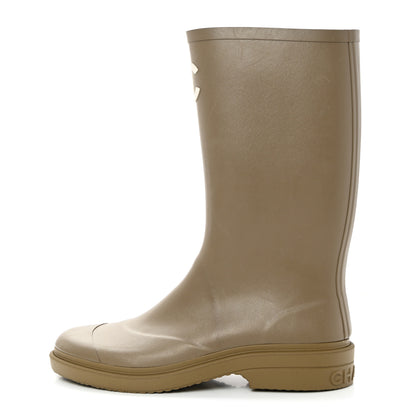 Chanel Caoutchouk CC High Boots 42 Dark Beige 1 of 11