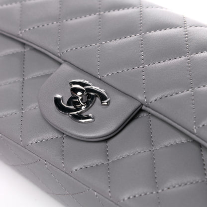 Chanel Lambskin Quilted Mini Rectangular Flap Grey 14 of 17