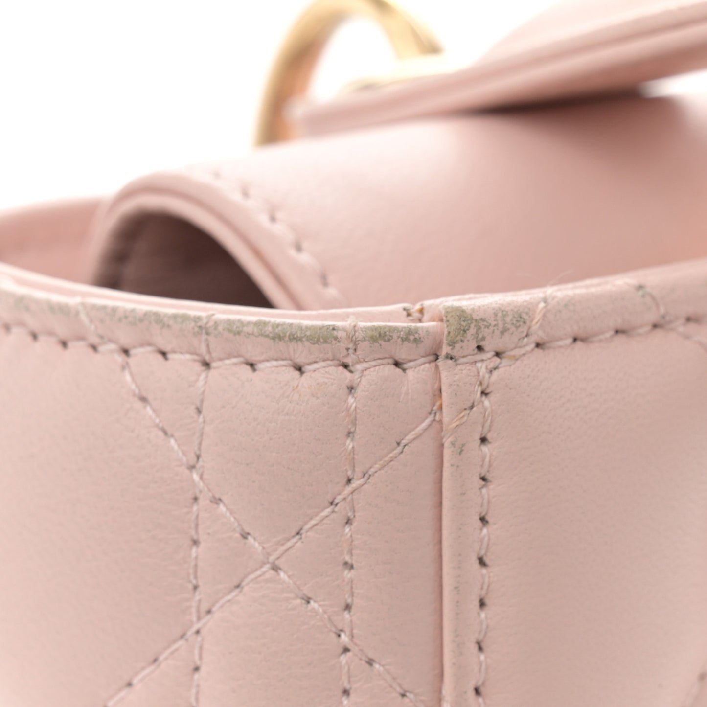 Lambskin Cannage Small Lucky Badges My Lady Dior Pink