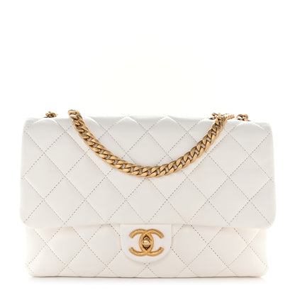 Chanel Lambskin Quilted Medium Pillow Crush Flap White 1 of 10