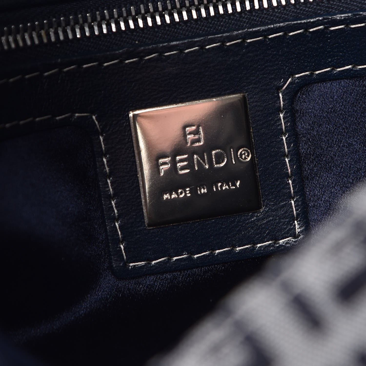 Fendi Zucchino Mini Mama Baguette Navy 6 of 10