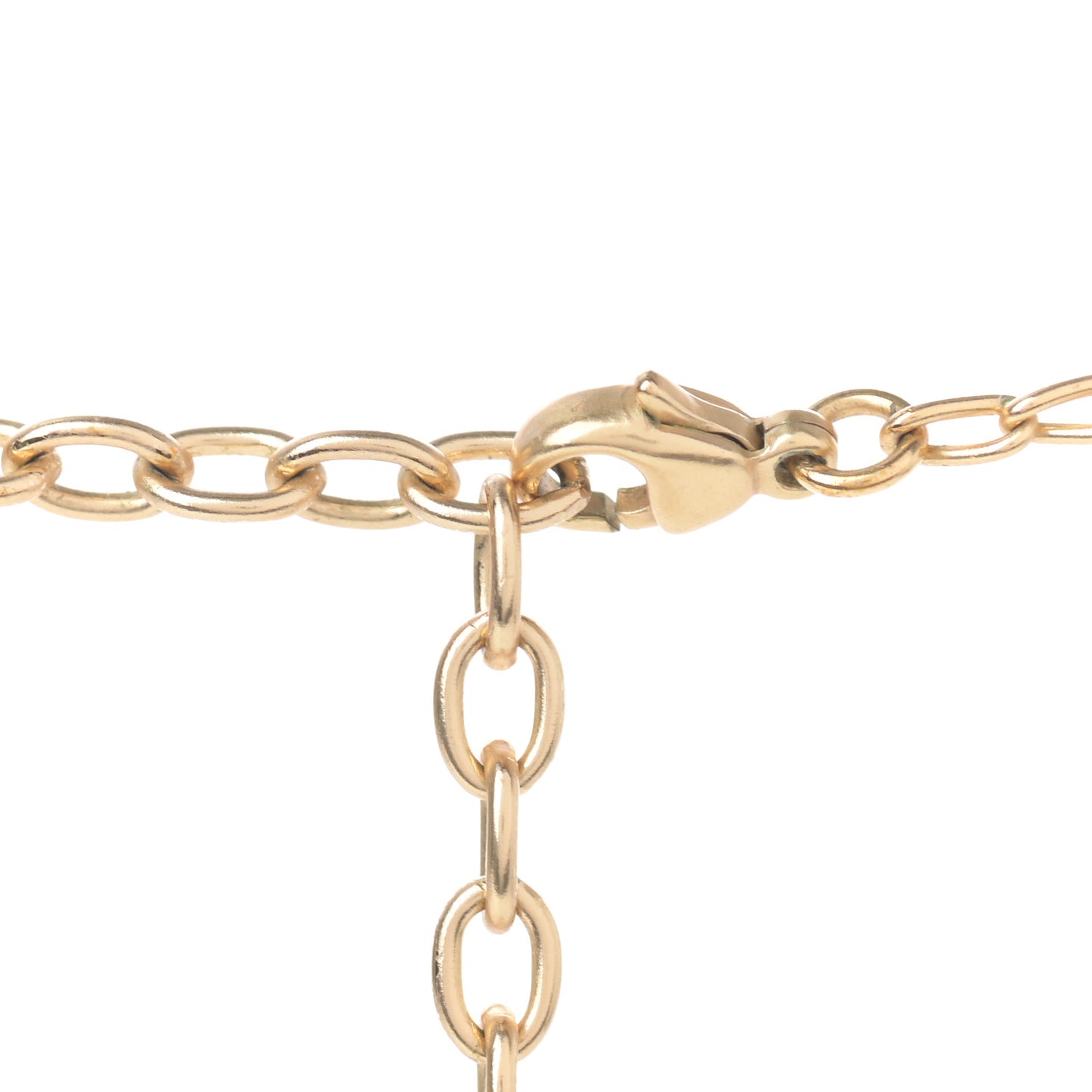 Crystal CC Charm Necklace Gold