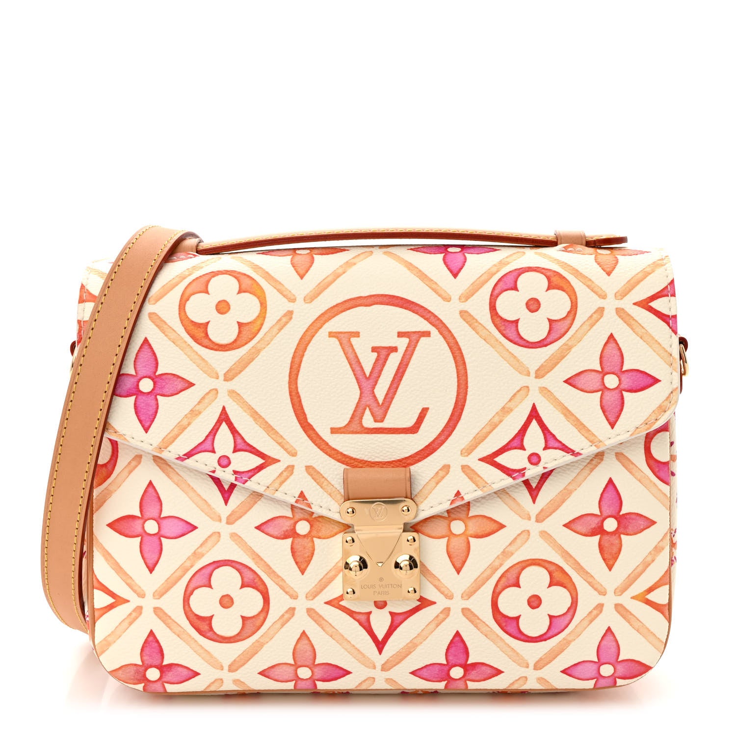 Louis Vuitton Monogram Tiles By The Pool Pochette Metis MM Coral 1 of 9