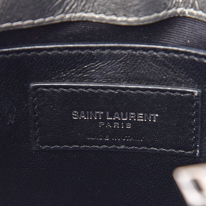 Saint Laurent Calfskin Y Quilted Monogram Small Loulou Chain Satchel Silver 6 of 15