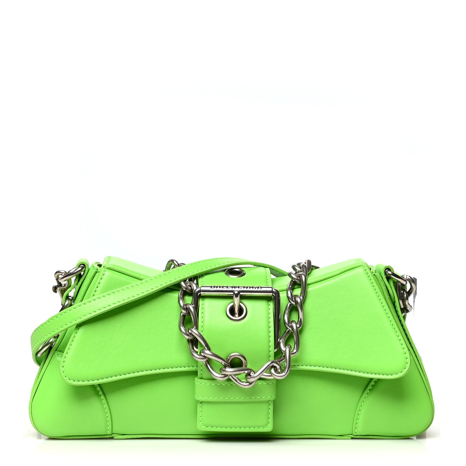 Balenciaga Smooth Calfskin Small Lindsay Shoulder Bag Acid Green 1 of 10