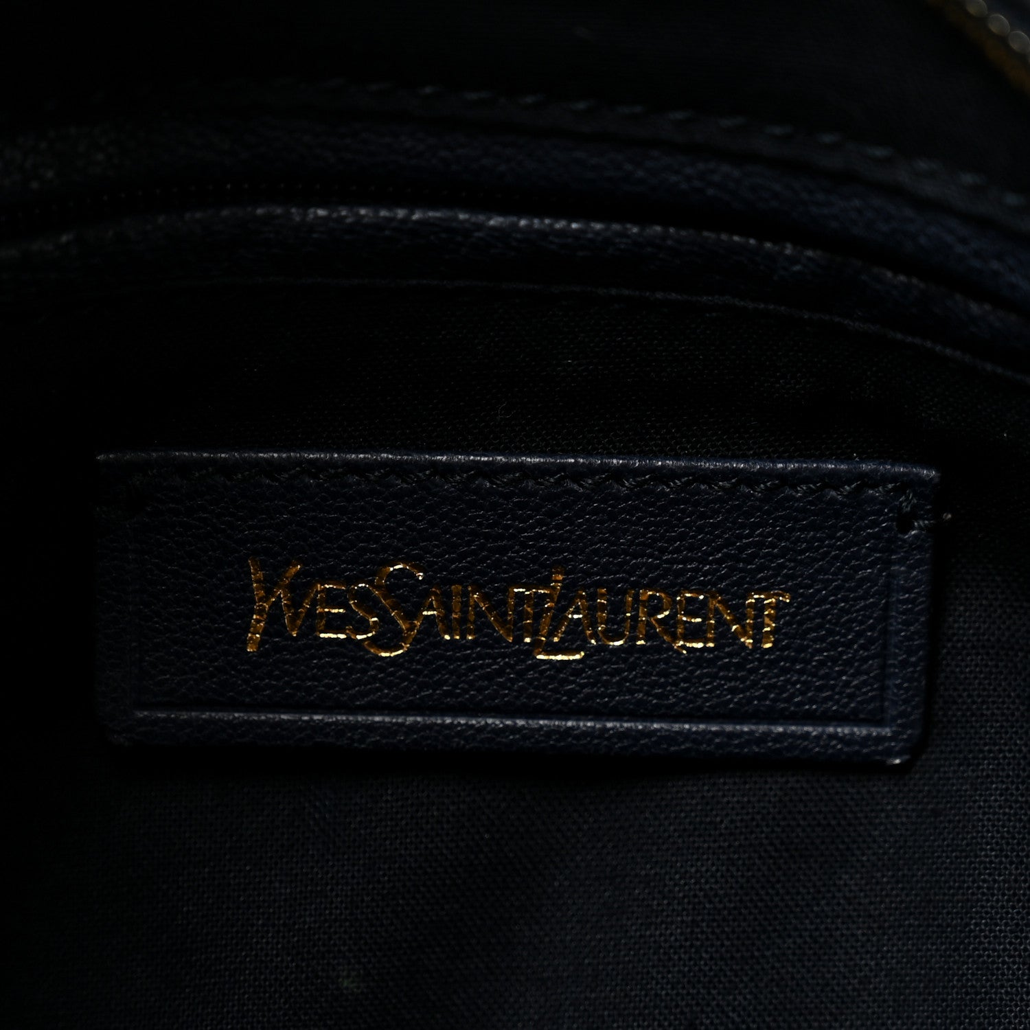 Saint Laurent Calfskin Lizard Embossed Large Cabas ChYc Navy Blue 6 of 13