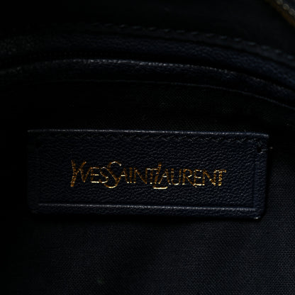 Saint Laurent Calfskin Lizard Embossed Large Cabas ChYc Navy Blue 6 of 13