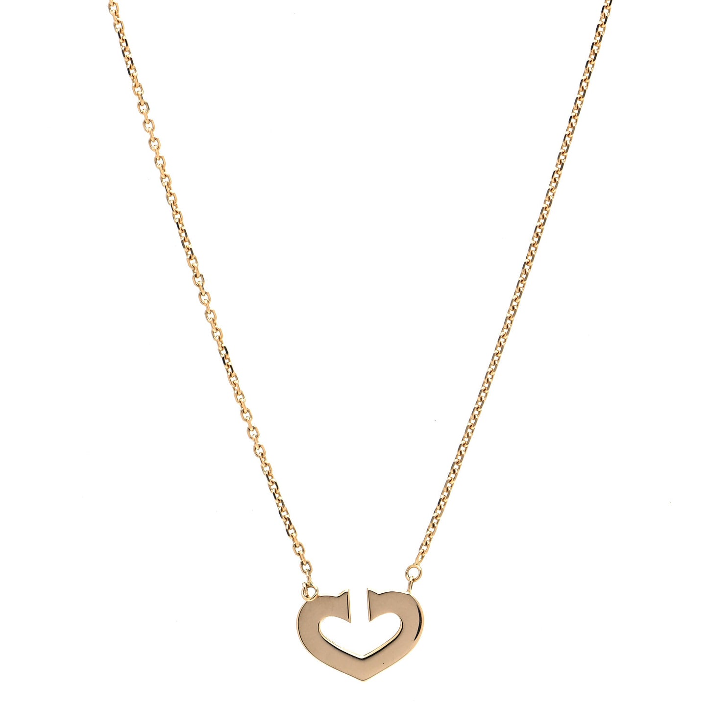 18K Yellow Gold Medium Hearts and Symbols Necklace