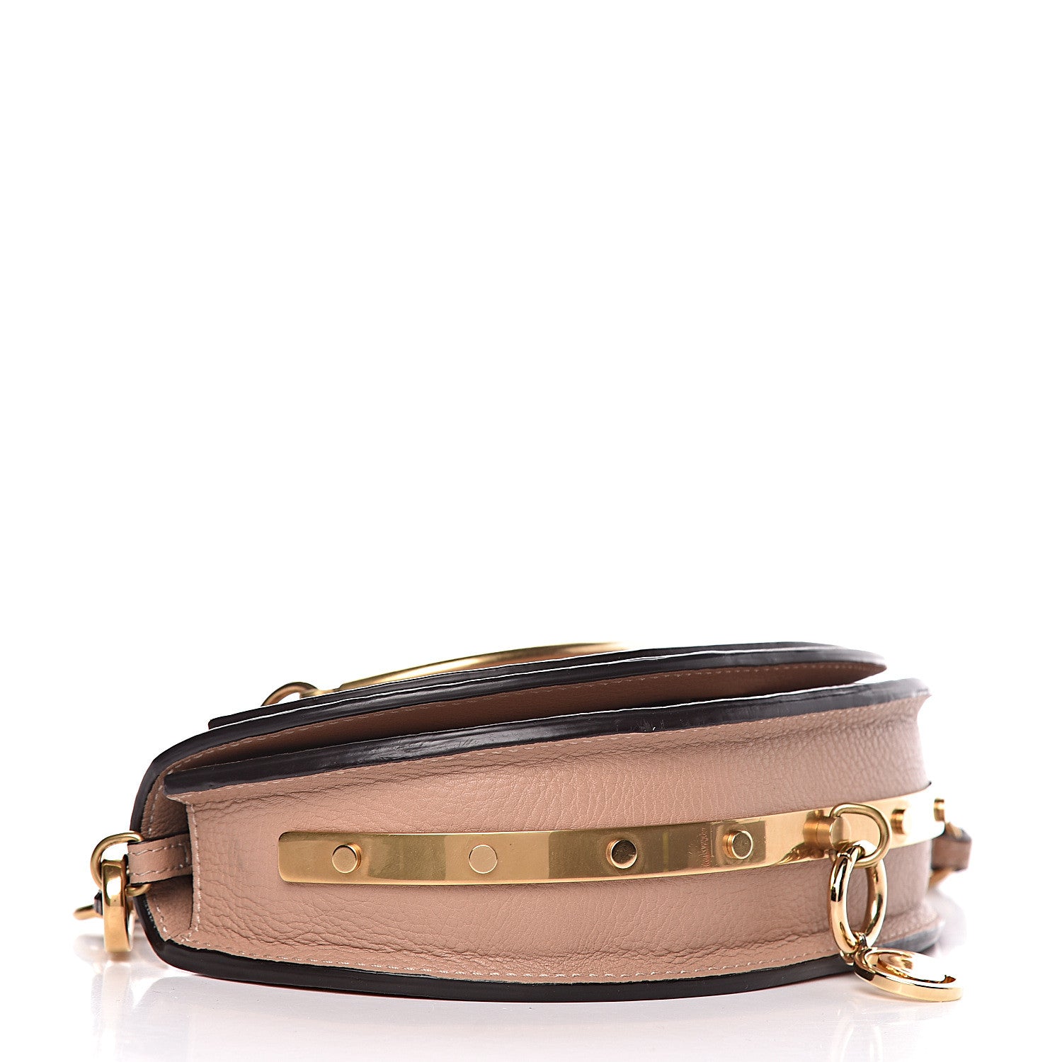 Chloe Calfskin Small Nile Bracelet Minaudiere Bag Biscotti Beige 4 of 10