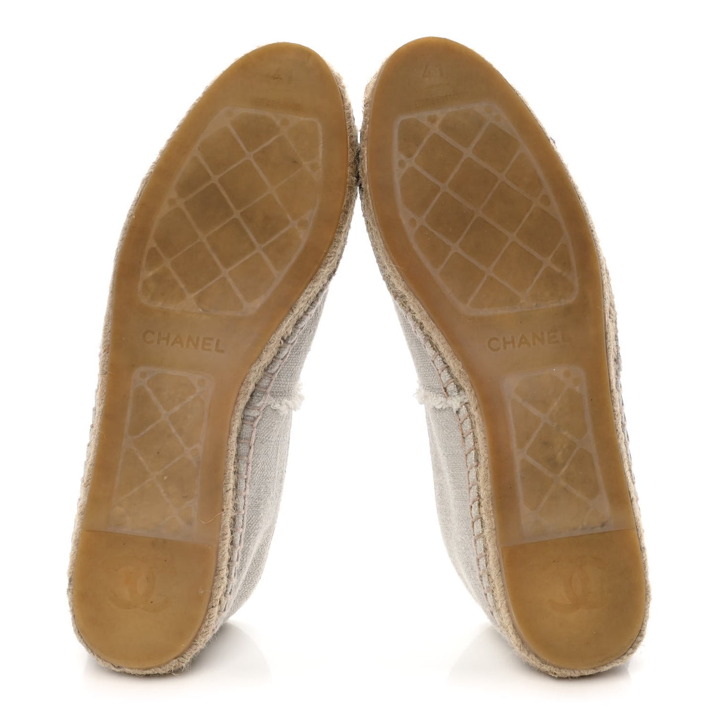 Linen CC Espadrilles 41 Beige Black