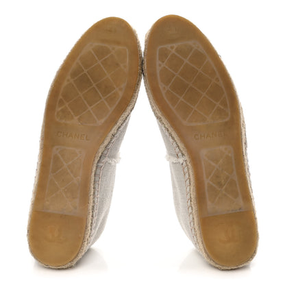 Chanel Linen CC Espadrilles 41 Beige Black 7 of 18