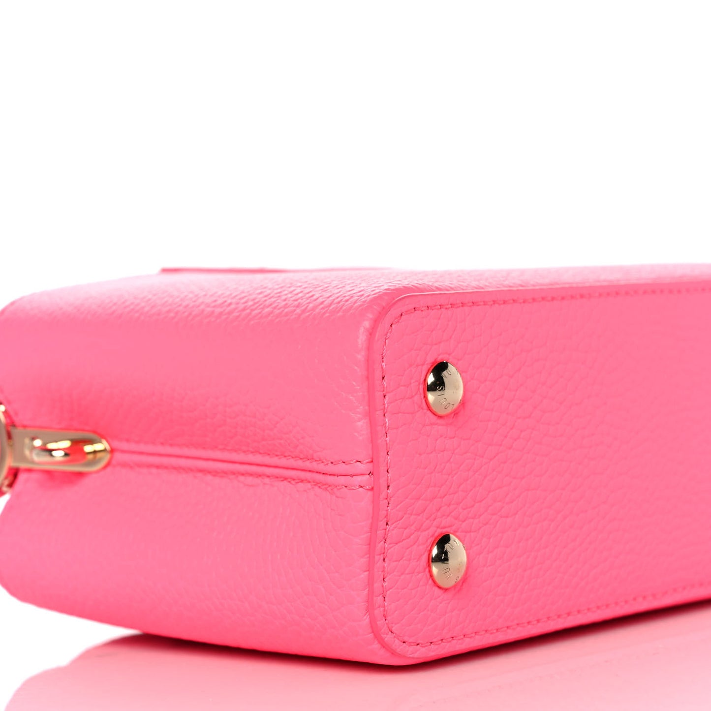 Taurillon Monogram Tuffetage Capucines Mini Fluo Pink