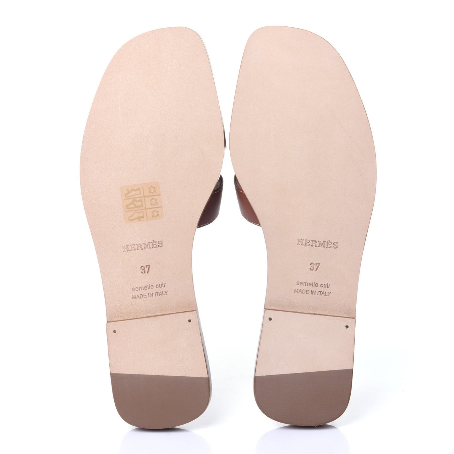 Box Calfskin Oran Sandals 37 Gold