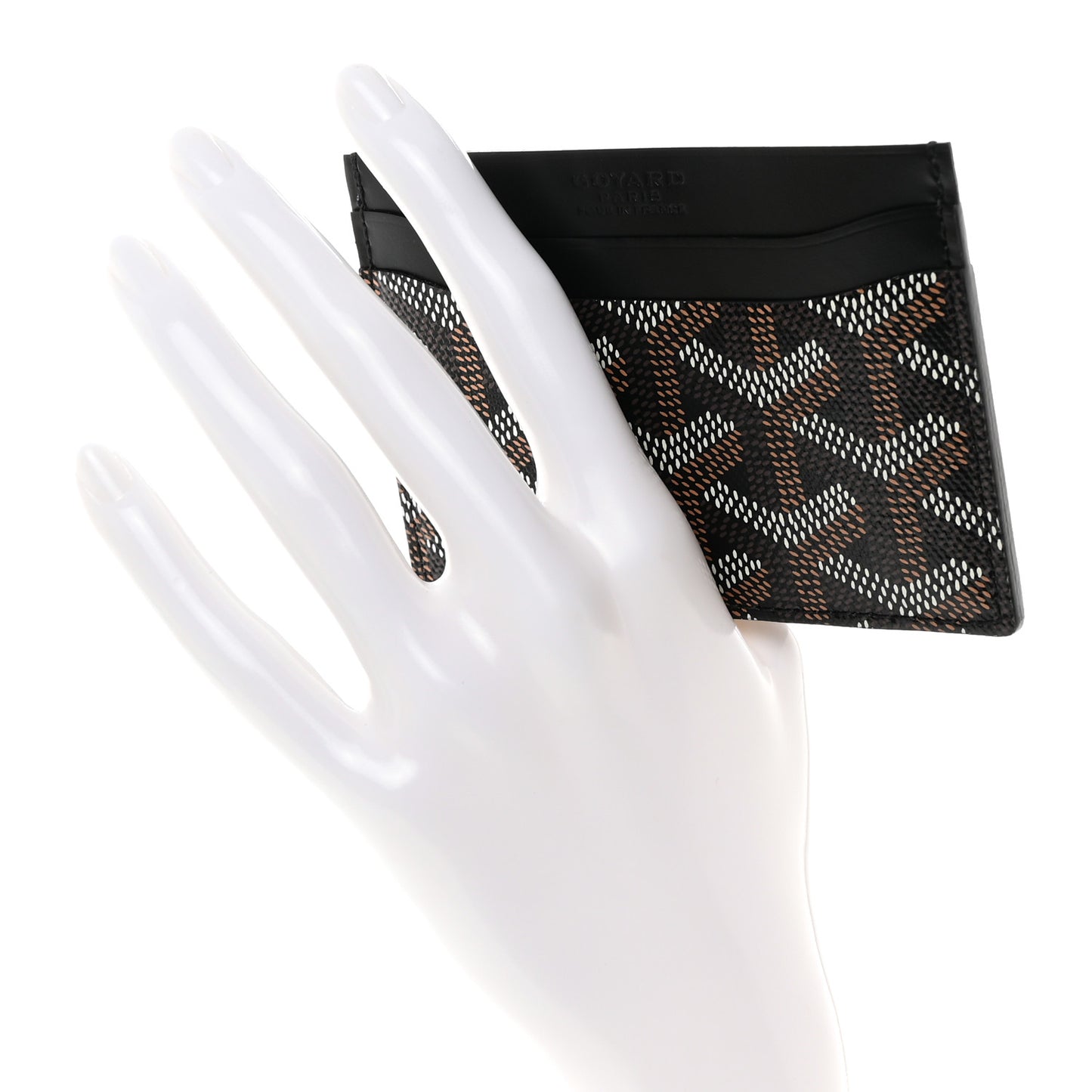 Goyardine Saint Sulpice Card Holder Black