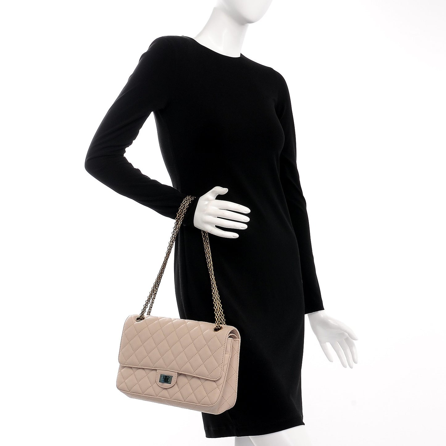 Calfskin Quilted 2.55 Reissue 226 Flap Beige Clair