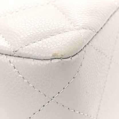 Chanel Caviar Quilted Medium Double Flap Light Grey 11 of 11
