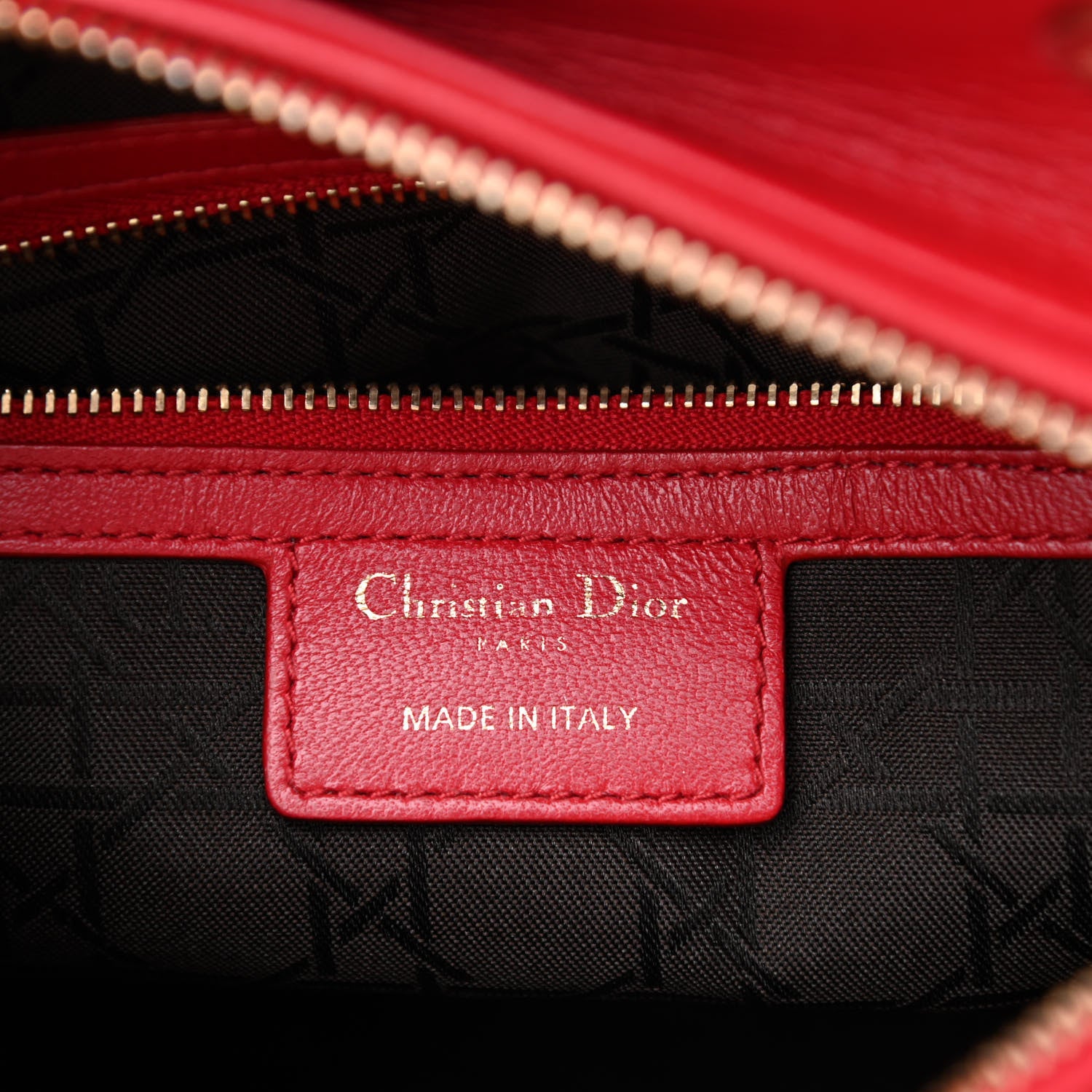 Christian Dior Lambskin Cannage Medium Lady Dior Red 6 of 9