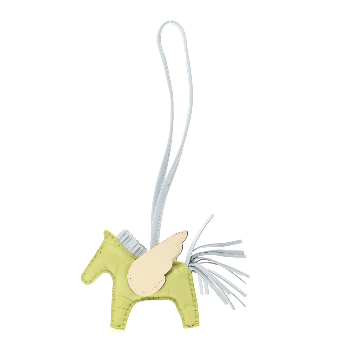 Milo Lambskin Grigri Rodeo Pegase Horse Bag Charm PM Jaune Bourgeon Bleu Brume Nata