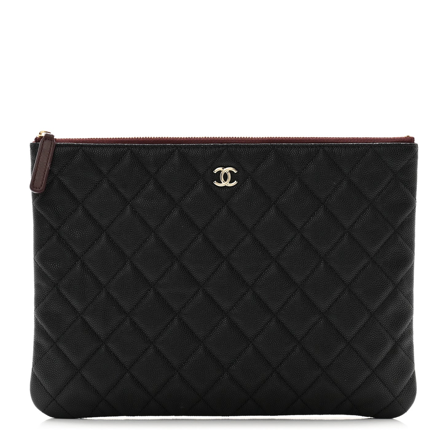 Caviar Quilted Medium Cosmetic Case Black