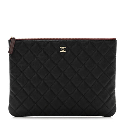 Chanel Caviar Quilted Medium Cosmetic Case Black 1 of 10