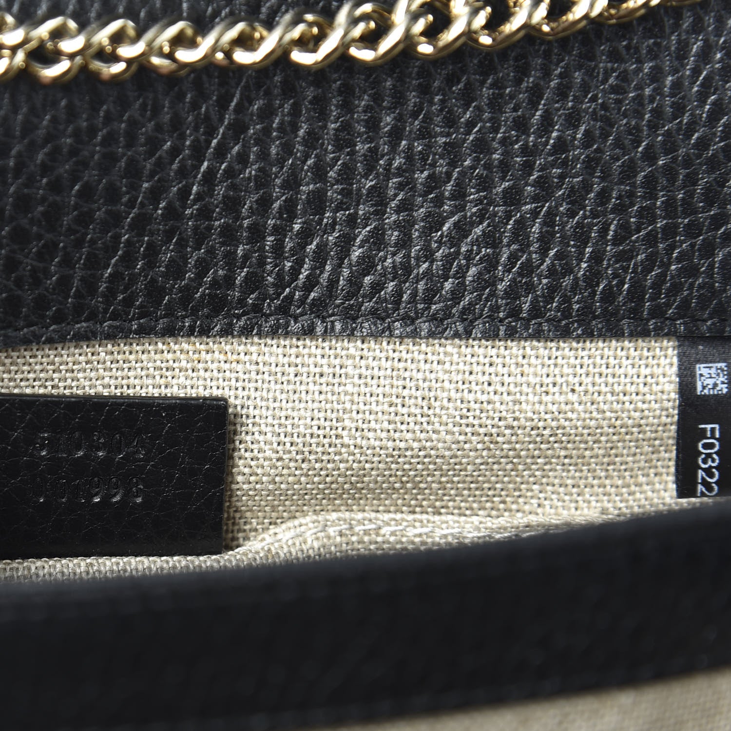 Gucci Dollar Calfskin Small Interlocking G Shoulder Bag Black 7 of 9