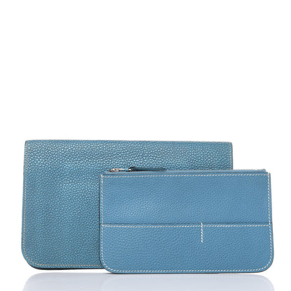 Hermes Togo Dogon Duo Wallet Blue Jean 6 of 15