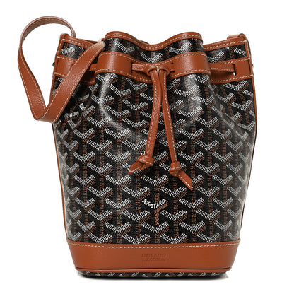 Goyard Goyardine Petit Flot Bucket Bag PM Black Gold 1 of 11