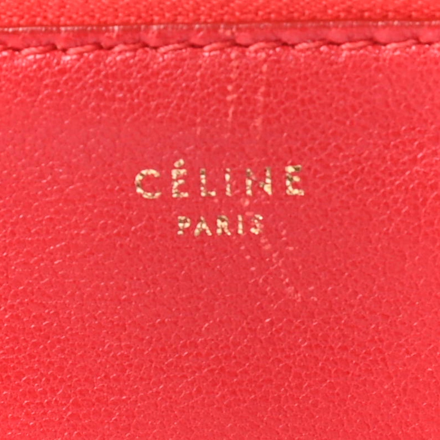 Lambskin Bi-Color Solo Clutch Pouch Raspberry Butter