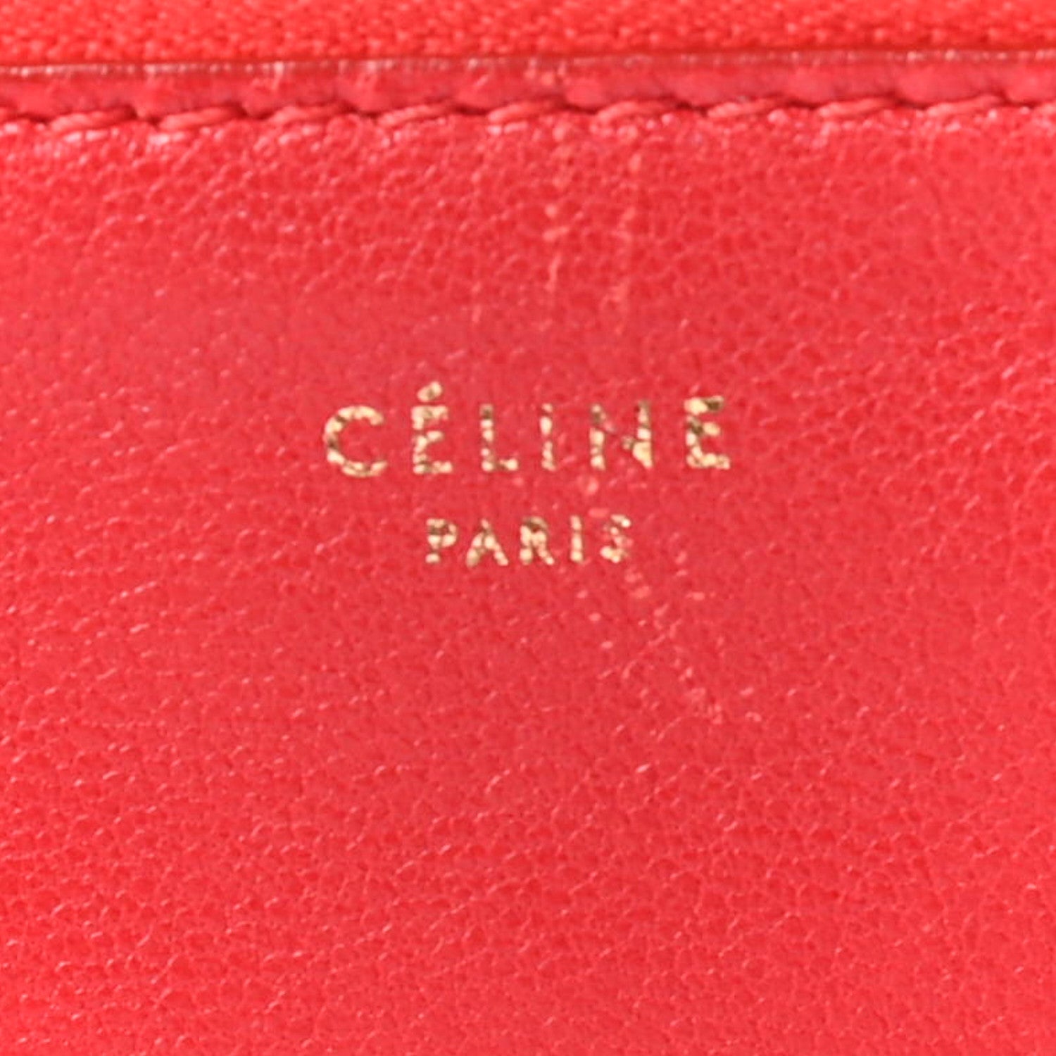 Celine Lambskin Bi-Color Solo Clutch Pouch Raspberry Butter 6 of 12