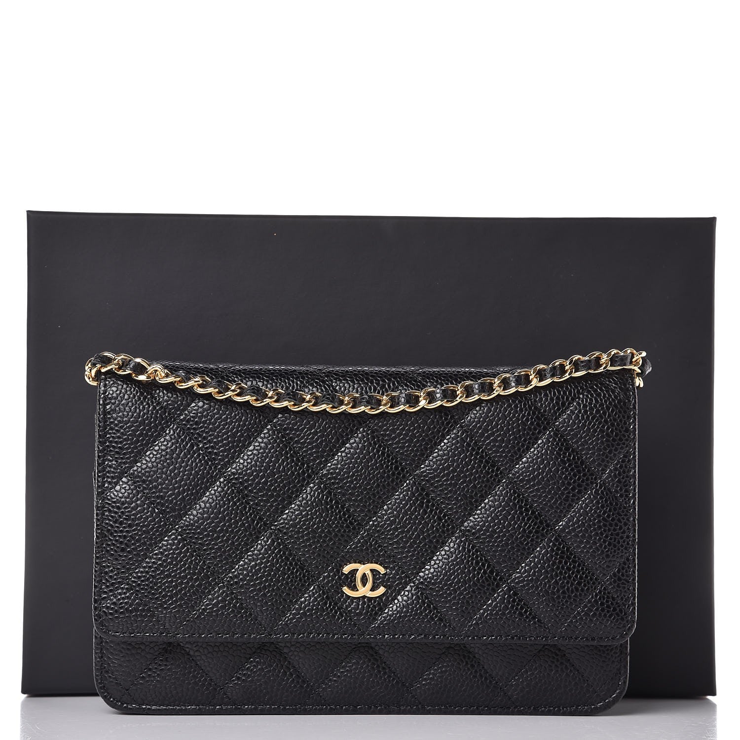 Chanel Caviar Quilted Wallet On Chain WOC Black 9 of 9