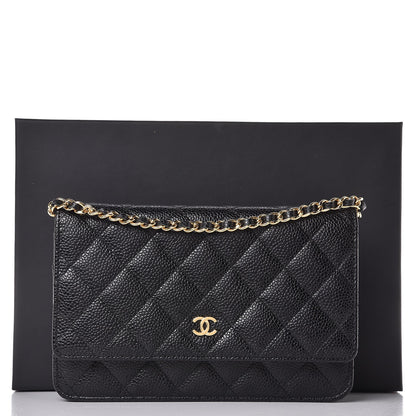 Chanel Caviar Quilted Wallet On Chain WOC Black 9 of 9