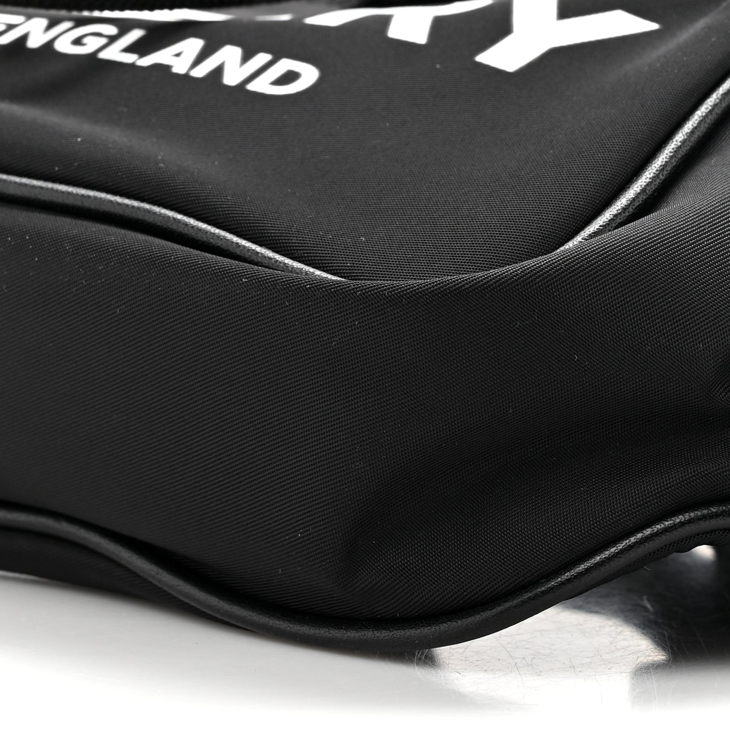 Econyl Logo Print Large Cannon Bum Bag Black