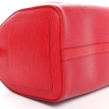 Louis Vuitton Epi Speedy 30 Castillan Red 9 of 10