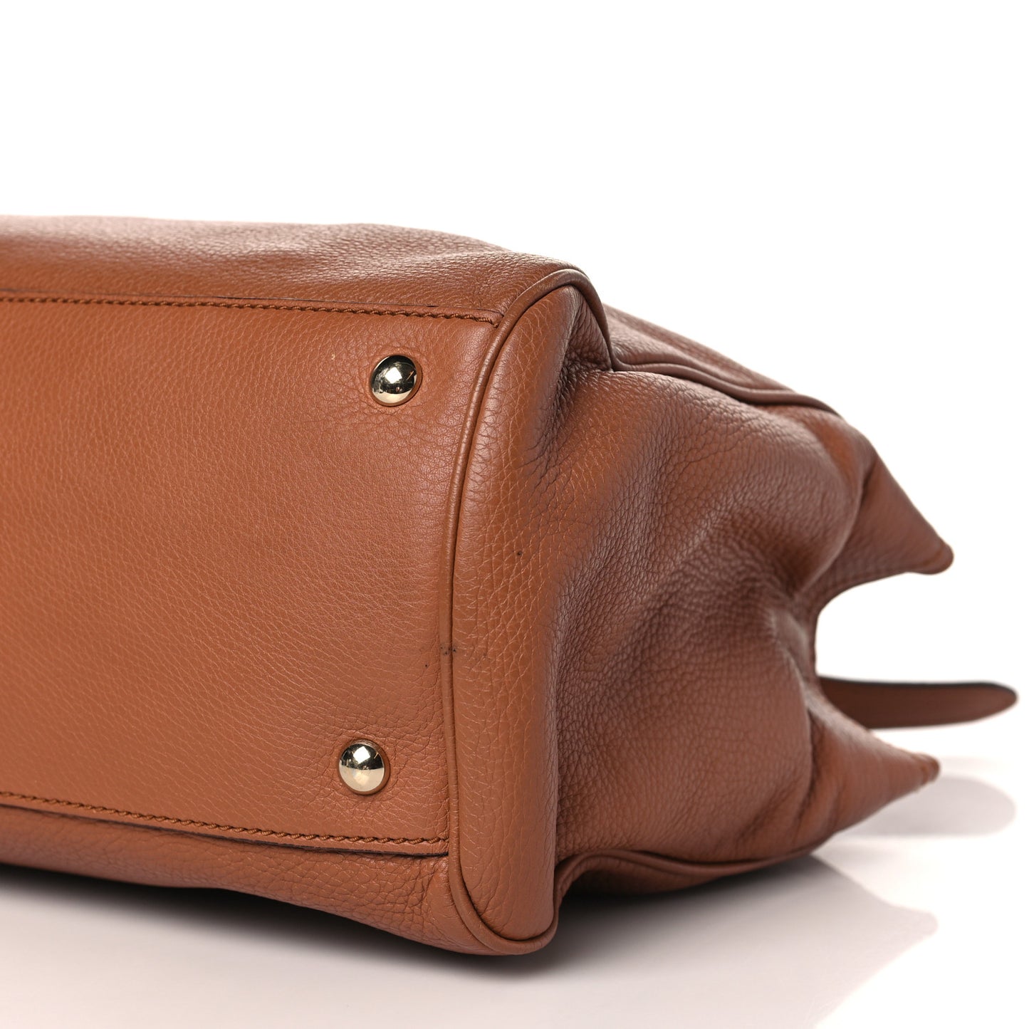 Pebbled Calfskin Medium Bamboo Shopper Tote Acero