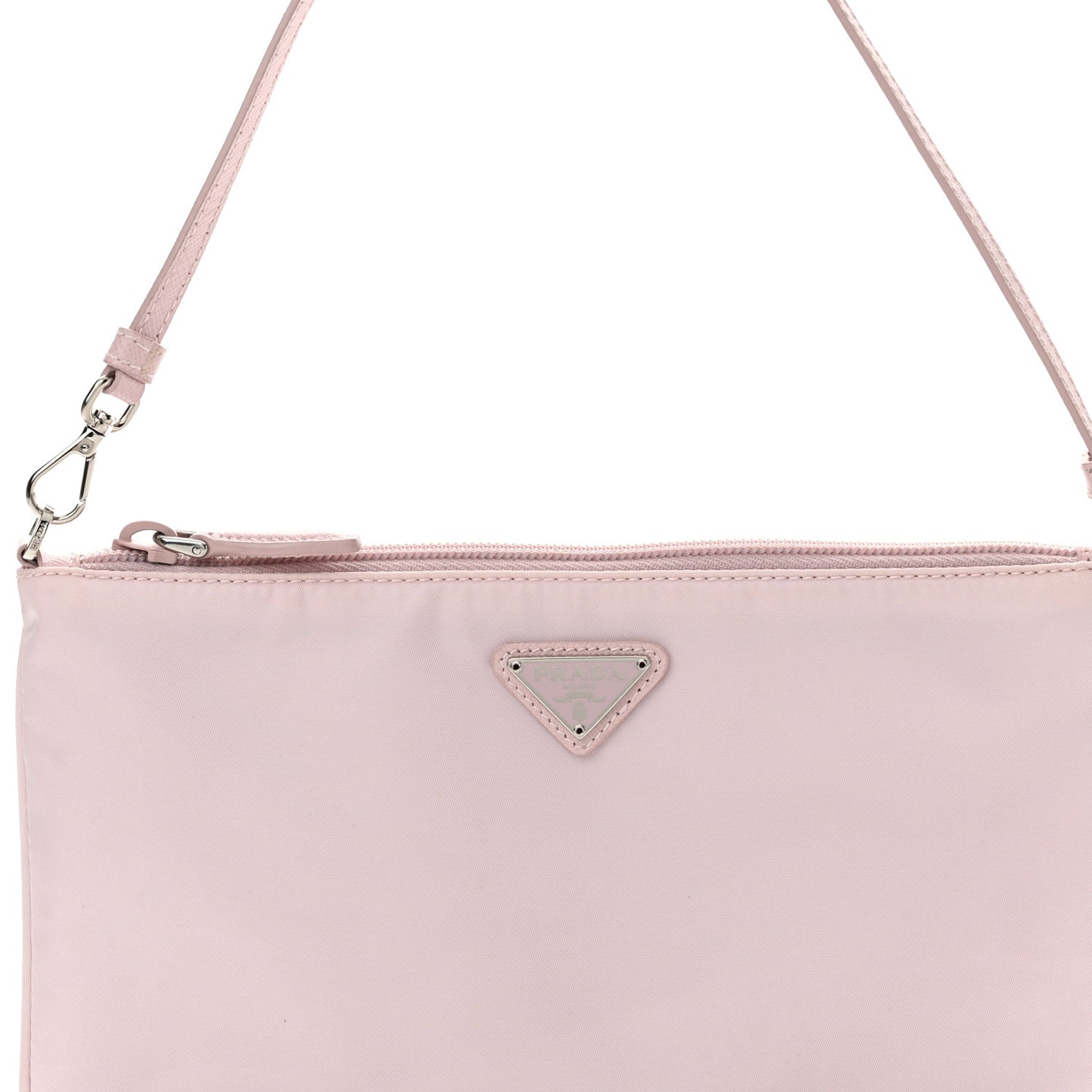 Re-Nylon Vela Saffiano Mini Pochette Bag Alabastro