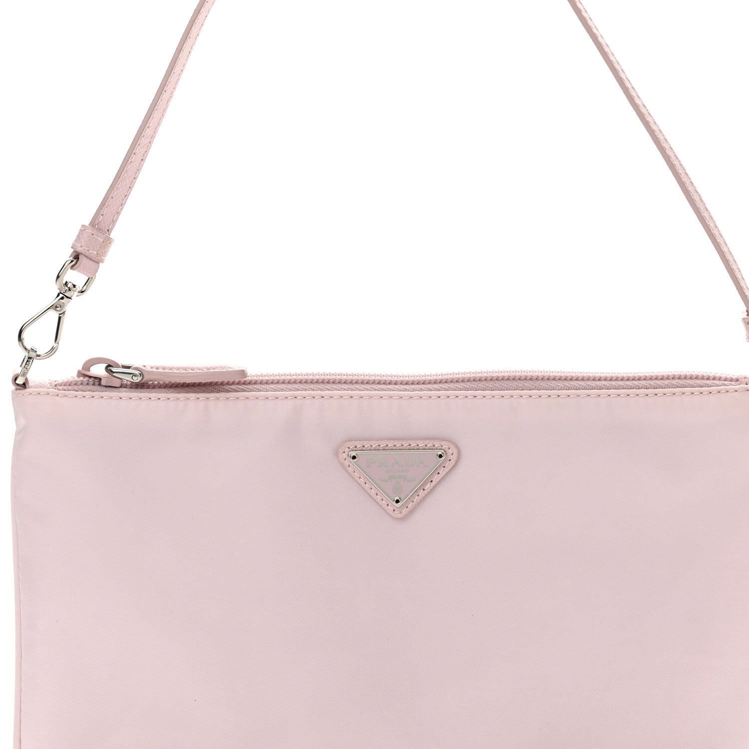 Prada Re-Nylon Vela Saffiano Mini Pochette Bag Alabastro 8 of 13