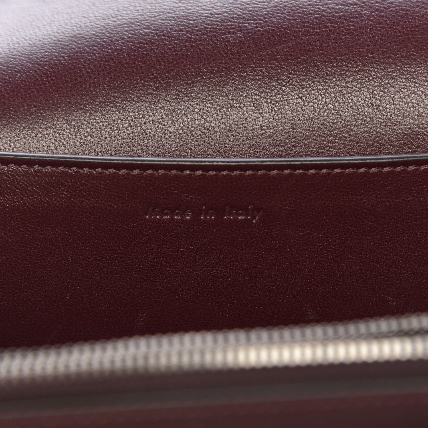 Celine Shiny Smooth Calfskin Medium Frame Shoulder Bag Burgundy Pearl Blue 6 of 14