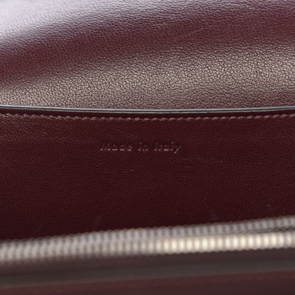 Celine Shiny Smooth Calfskin Medium Frame Shoulder Bag Burgundy Pearl Blue 6 of 14