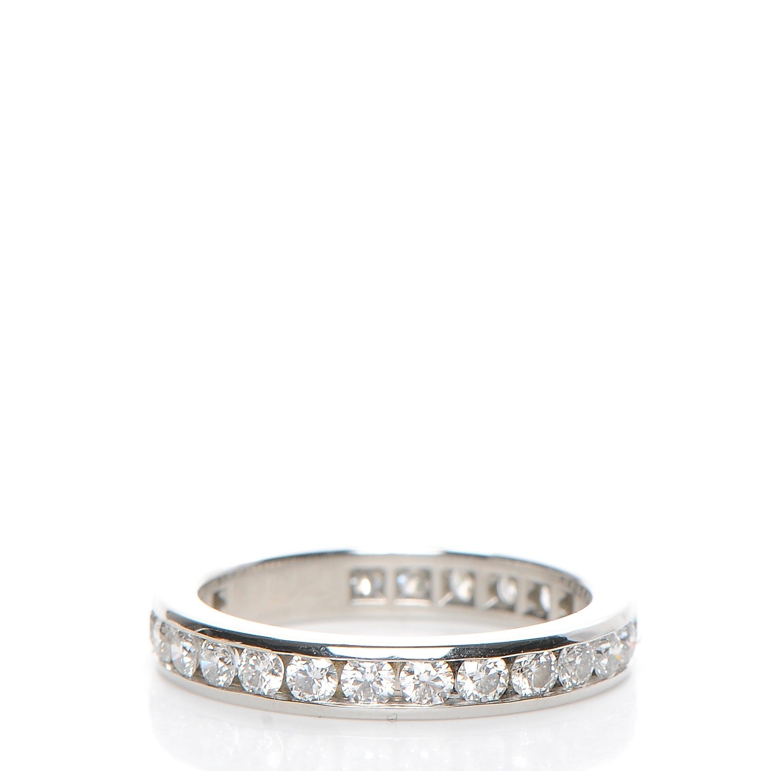 Tiffany Platinum Diamond 3mm Wedding Band Ring 5 3 of 4