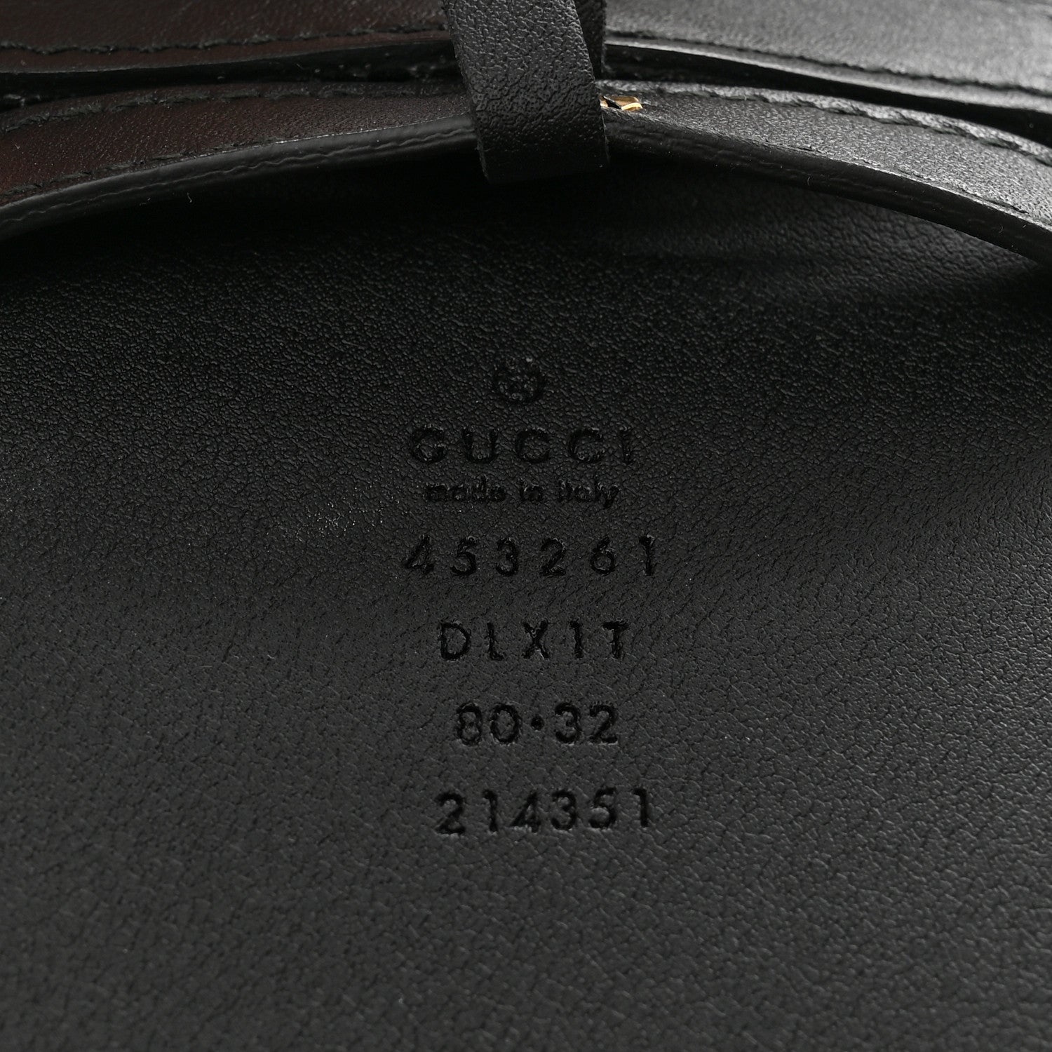 Gucci Moon Calfskin Pearl Double G 70mm Belt 80 32 Black Cream 5 of 7