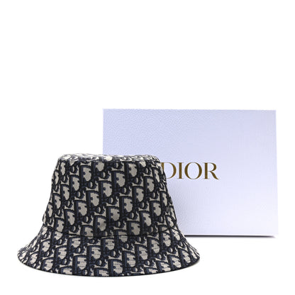 Christian Dior Oblique Reversible Teddy-D Brim Bucket Hat 57 Blue 3 of 13