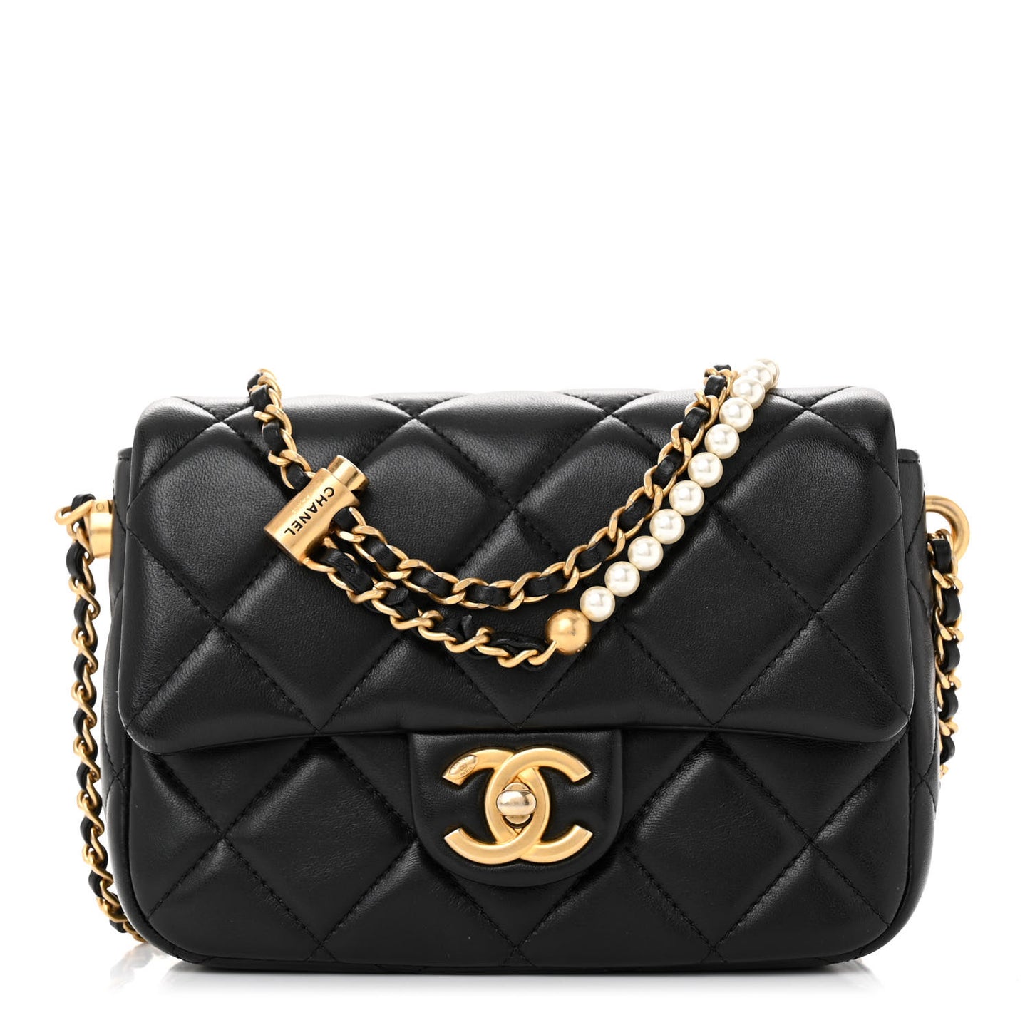 Lambskin Quilted Mini My Perfect Flap Black