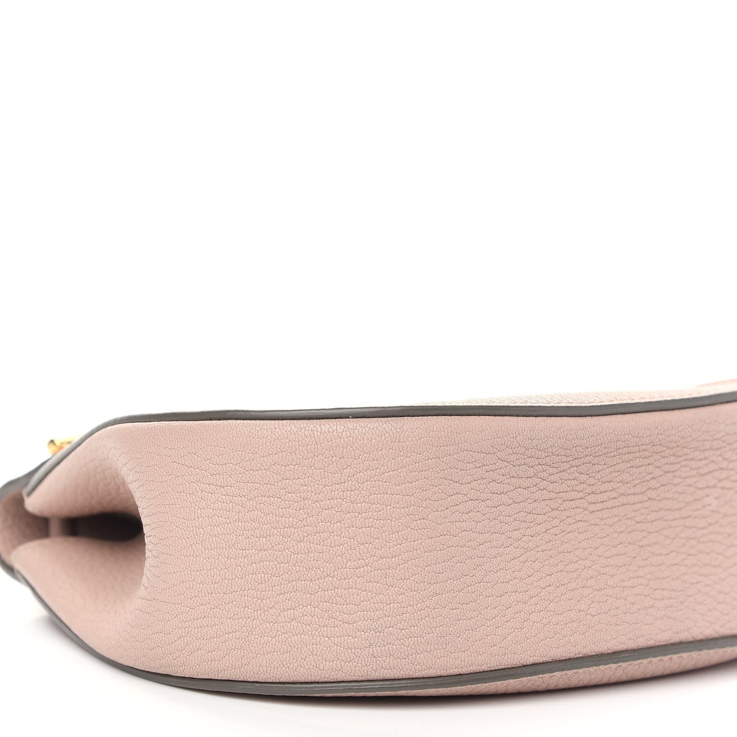 Grained Lambskin Mini Drew Shoulder Bag Cement Pink
