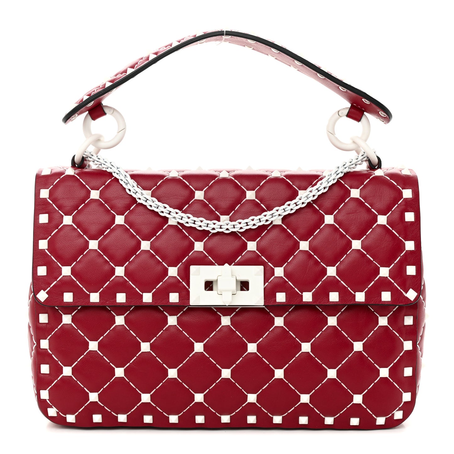 Lambskin Medium Free Rockstud Spike Shoulder Bag Rosso Valentino